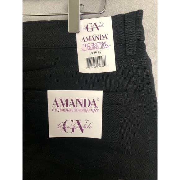 Gloria Vanderbilt Women's 12P Short Amanda Original Slimming Jeans Black NEW - Picture 4 of 7